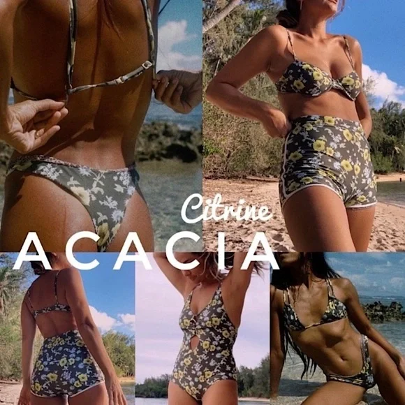 ACACIA - Piped Peyton Full Piece Swimsuit in Citrine - XL - Picture 11 of 16